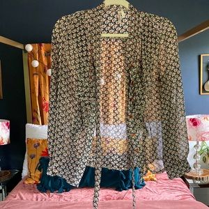 Elephant Pattern button up blouse